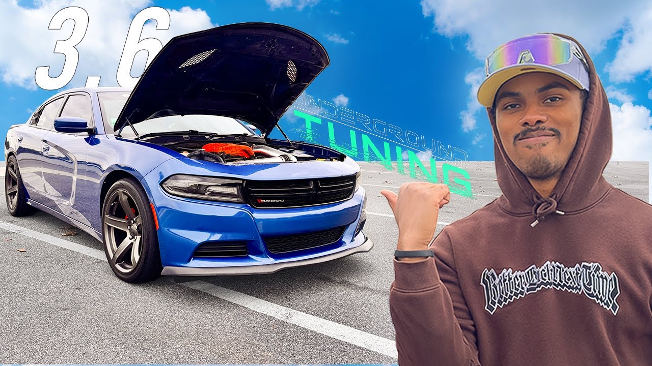 His Blue Dodge Charger V6 is INSANE (ft. @three6jae )