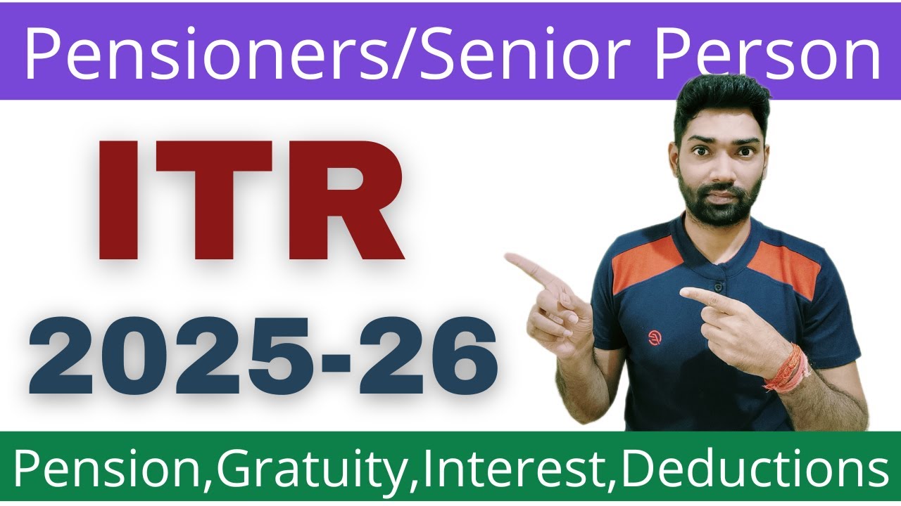 Income tax return(ITR) filing online 2025-26 for pensioners/Senior citizen | Pensioners ITR 1 online