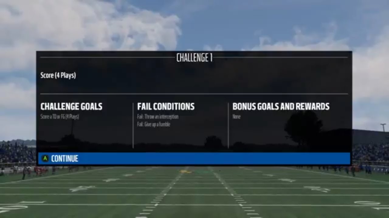 Madden 18 Week 20 Heroic Boss Battle Challenge 1 Starting On Punt Return Score TD Or FG IN 4 Plays