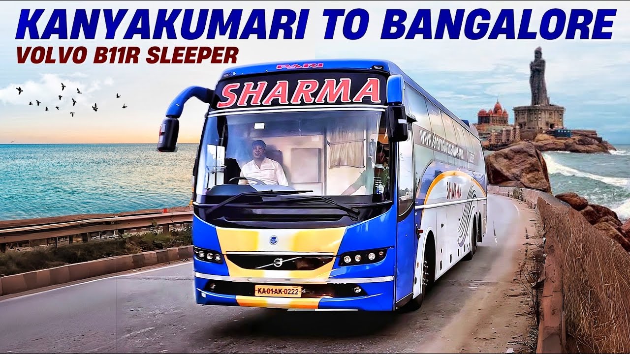 Bonus Episode - Kanyakumari to Bangalore in Sharma Travels Volvo AC Sleeper Bus I #k2k #volvo