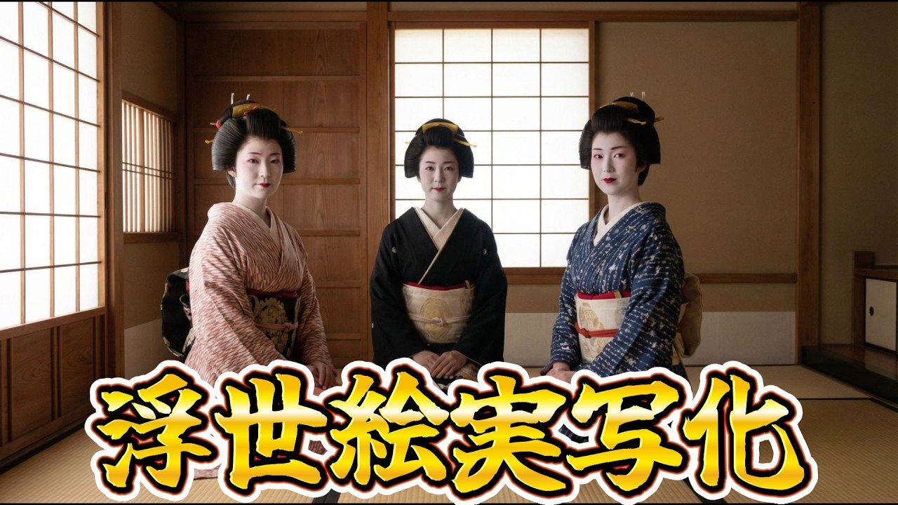 江戸時代の浮世絵師、北斎・広重・師宣の世界を実写化してみた｜AIで蘇る江戸の景色