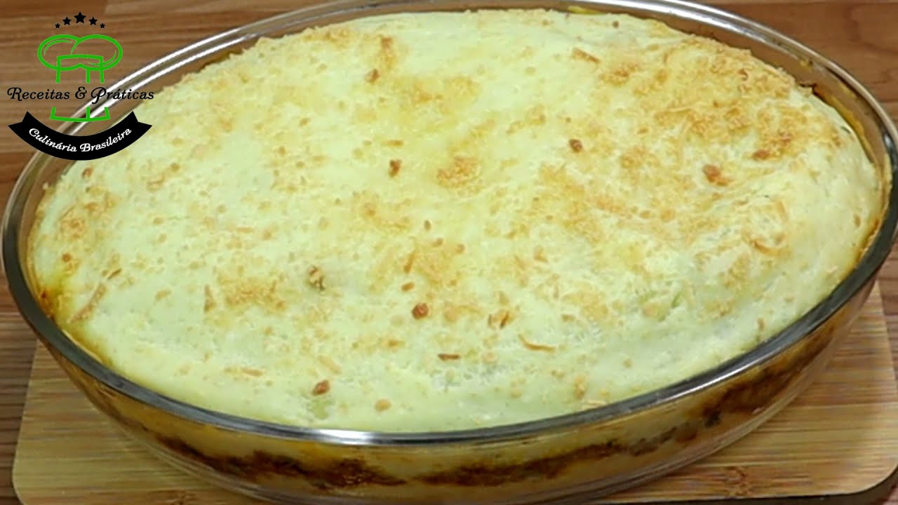 TORTA DE MANDIOCA CREMOSA COM CARNE MOÍDA!! SABOROSA E DERRETE NA BOCA!!