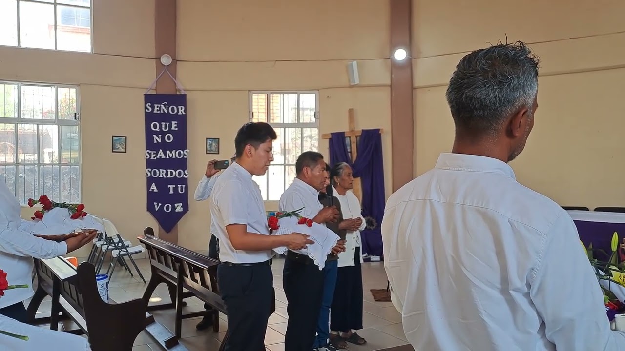 Agradecimiento después de la ceremonia del Chocolate en Guadalupe de las Peñas, Santo entierro de C.