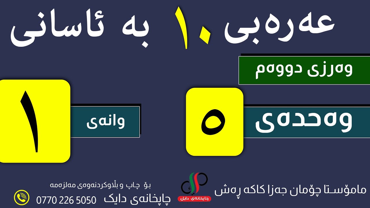 عەرەبی  ١٠   _ وەرزی دووەم _ وەحدەی پێنجەم - وانەی یەکەم -م.چۆمان جەزا کاکە ڕەش