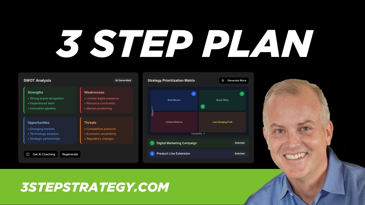 3 Step AI Strategic Planning Software App