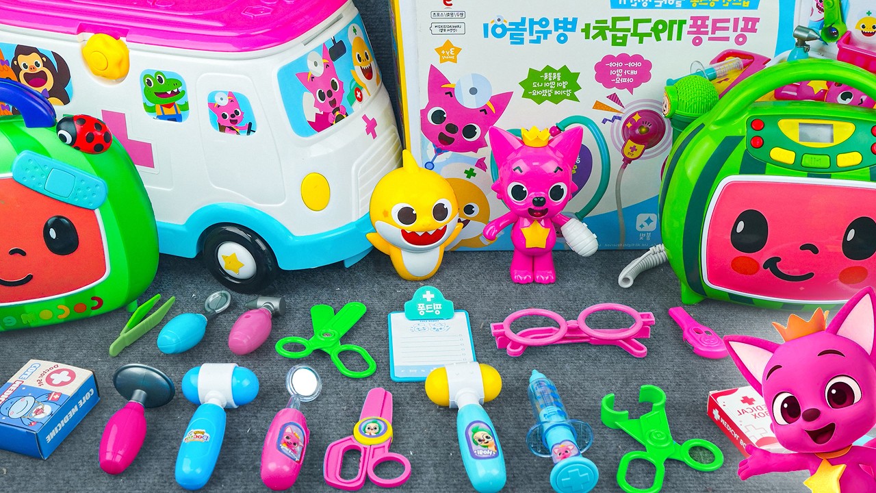 18 Minutes Satisfying Unboxing Doctor Toys ASMR, PINKFONG Ambulance Playset ASMR | Tana Toys ASMR