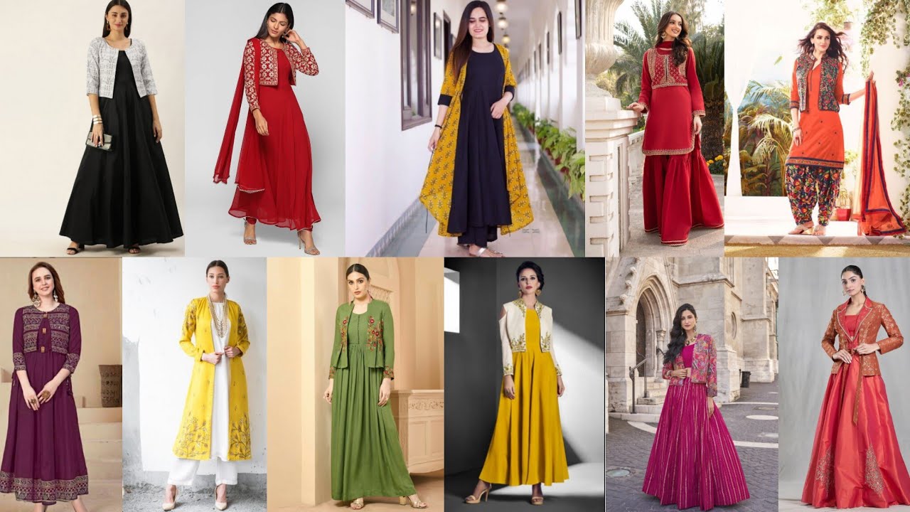 Koti Style Dresses|Most Trendy Jacket Style Dress 2025|Stylish kurti with&lrm;cotton jacket&lrm;