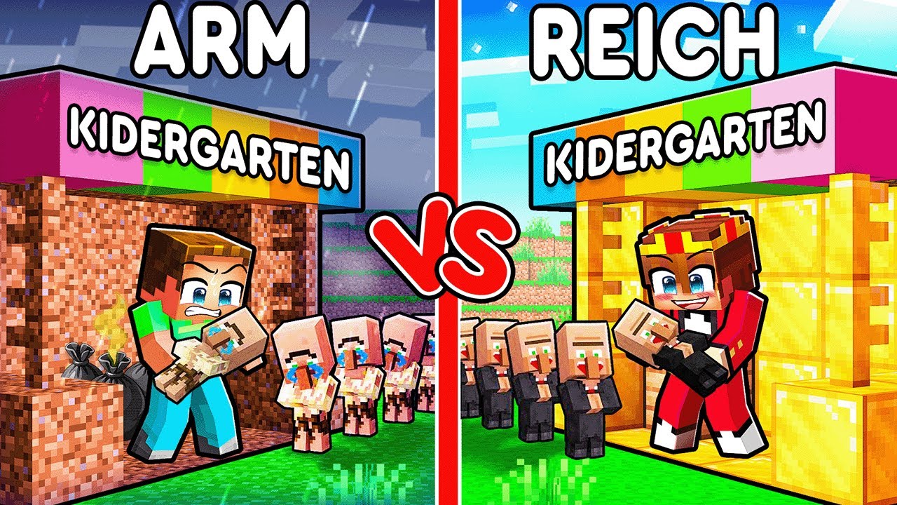 Billy ARMER vs Semlaki REICHER, wer hat den besseren KINDERGARTEN in Minecraft!
