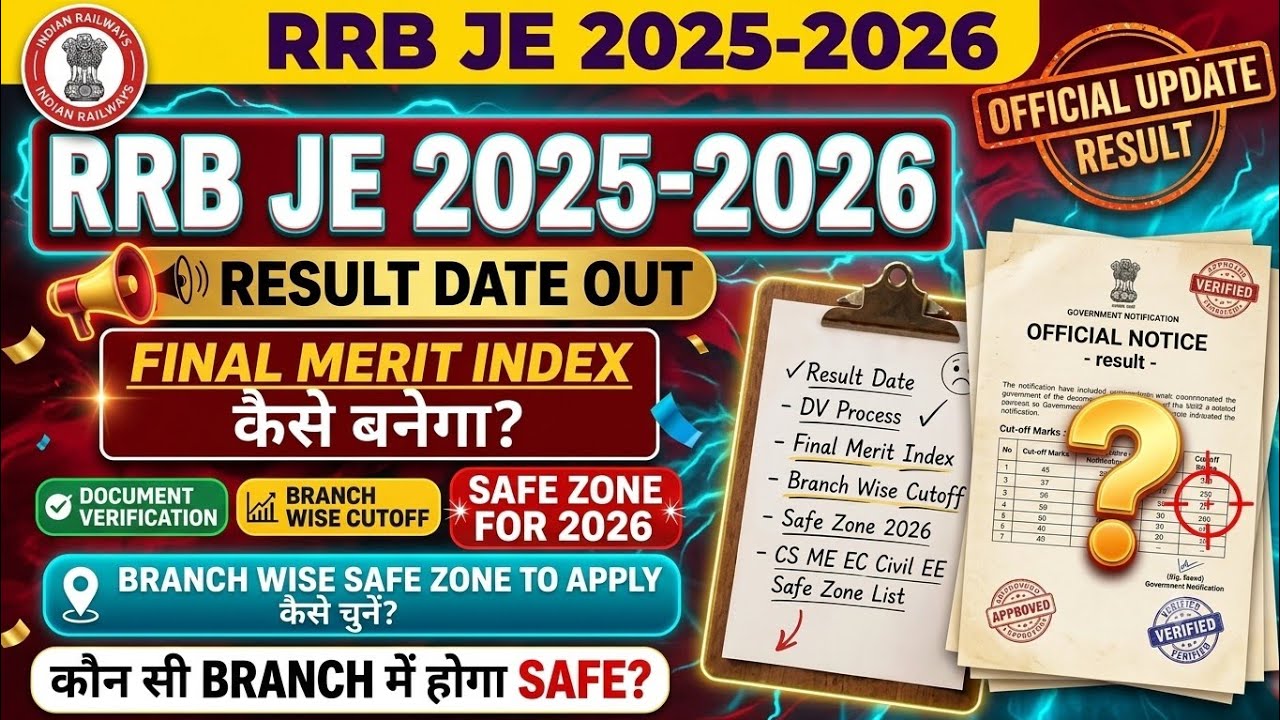 RRB JE CBT 2 Result Date Out? ⚠️ New Vacancy Safe Zone & Expected Cut Off