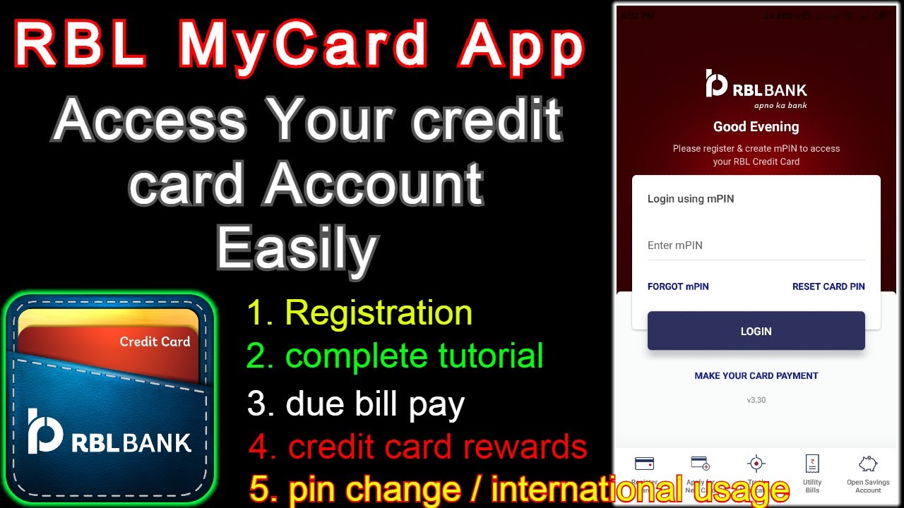 🆗 How to Use RBL MyCard Appilication | Bill Payment | Credit Limit | Statement | Dues | Registration