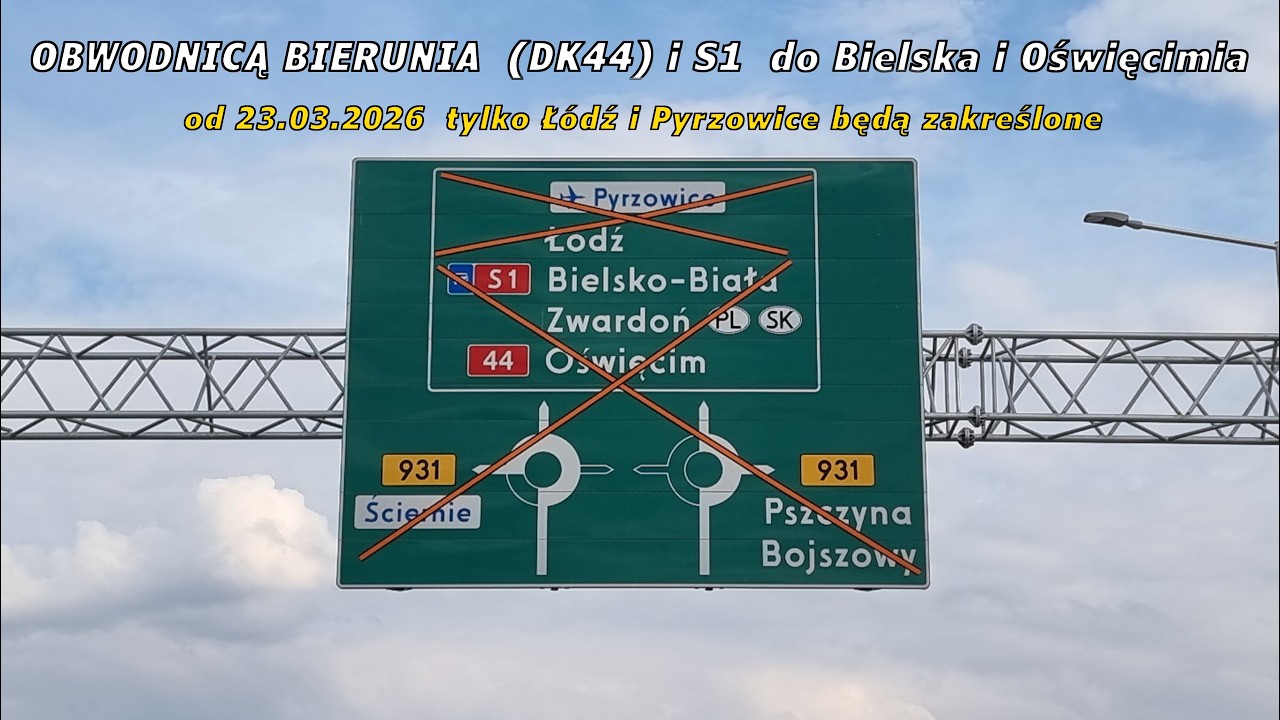Nową obwodnicą Bierunia i S1 do Oświęcimia / Bielska / Żywca