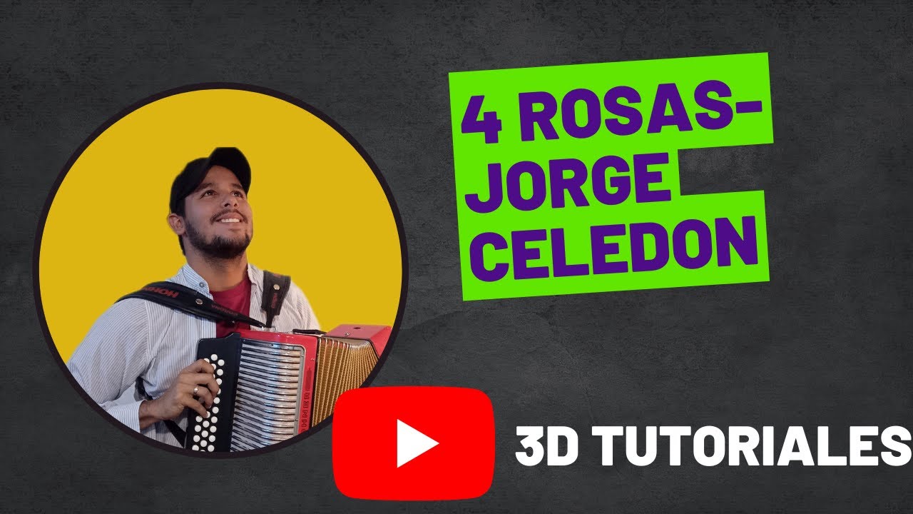 TUTORIAL DE ACORDEON - 4 ROSAS-JORGE CELEDON-ACORDEON 5 LETRAS