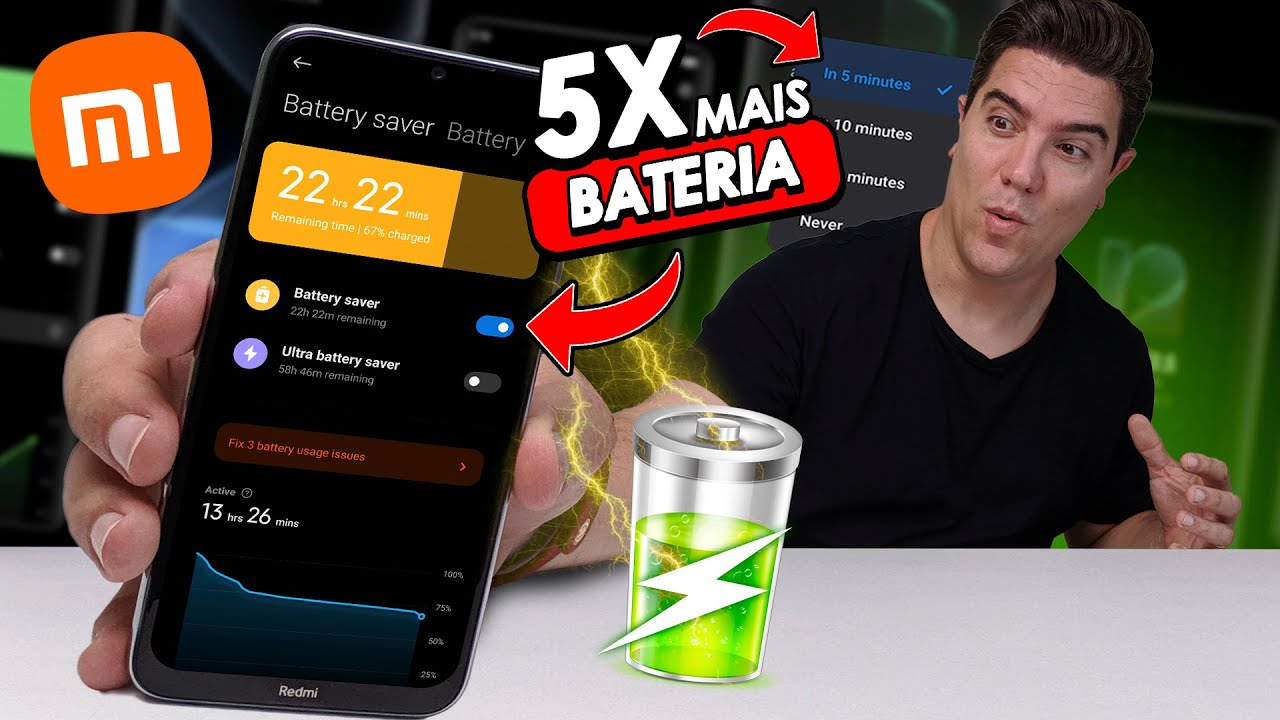 É só DESATIVAR ISSO!! a BATERIA do seu CELULAR XIAOMI vai DURAR 5X MAIS