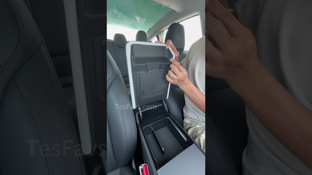 Why This Tesla Armrest Cover is a Must-Have! #CarInterior #TeslaModelY #Model3