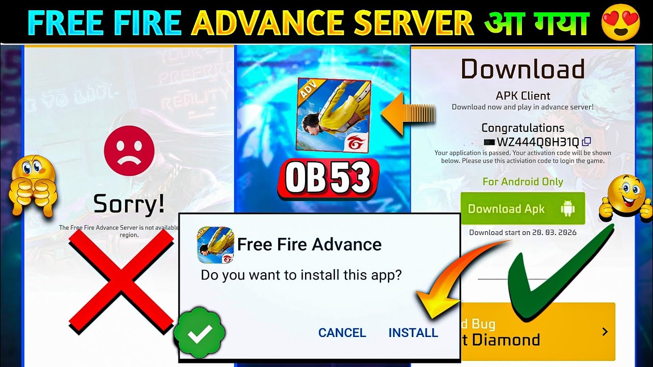How To Download Free Fire Advance Server 2026  | Ff New Ob53 update |Ff Advance Server Download Link