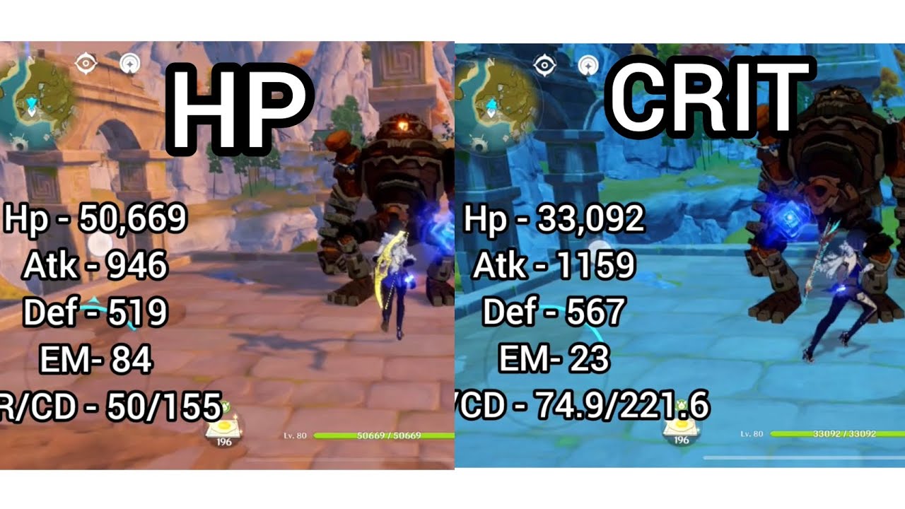 Yelan HP build VS CRIT build !! Damage Comparison