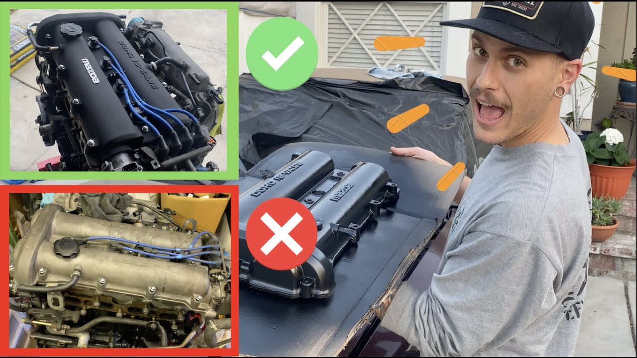 THE BEST MIATA VALVE COVER PAINT JOB!!!