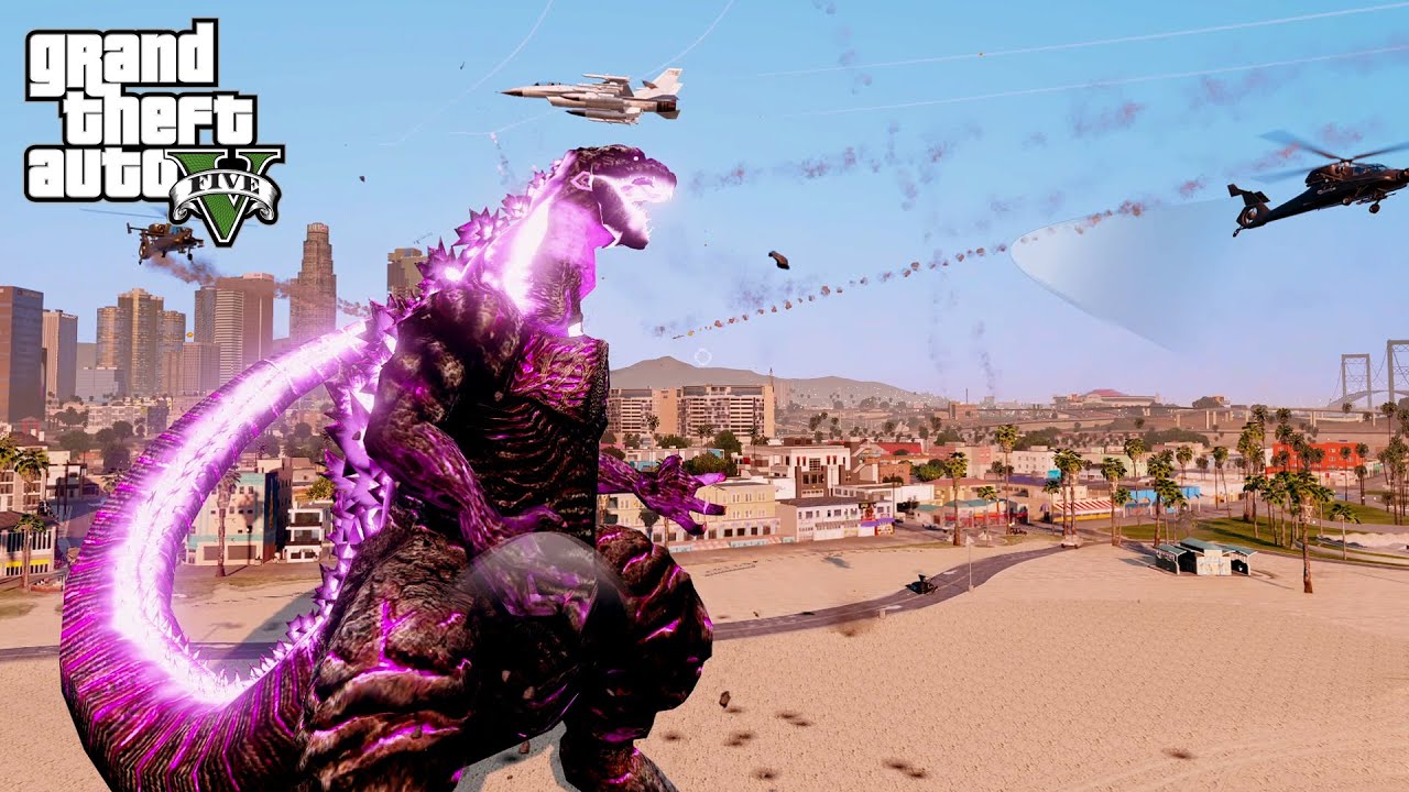 Shin Godzilla Invaded City GTA V Mods