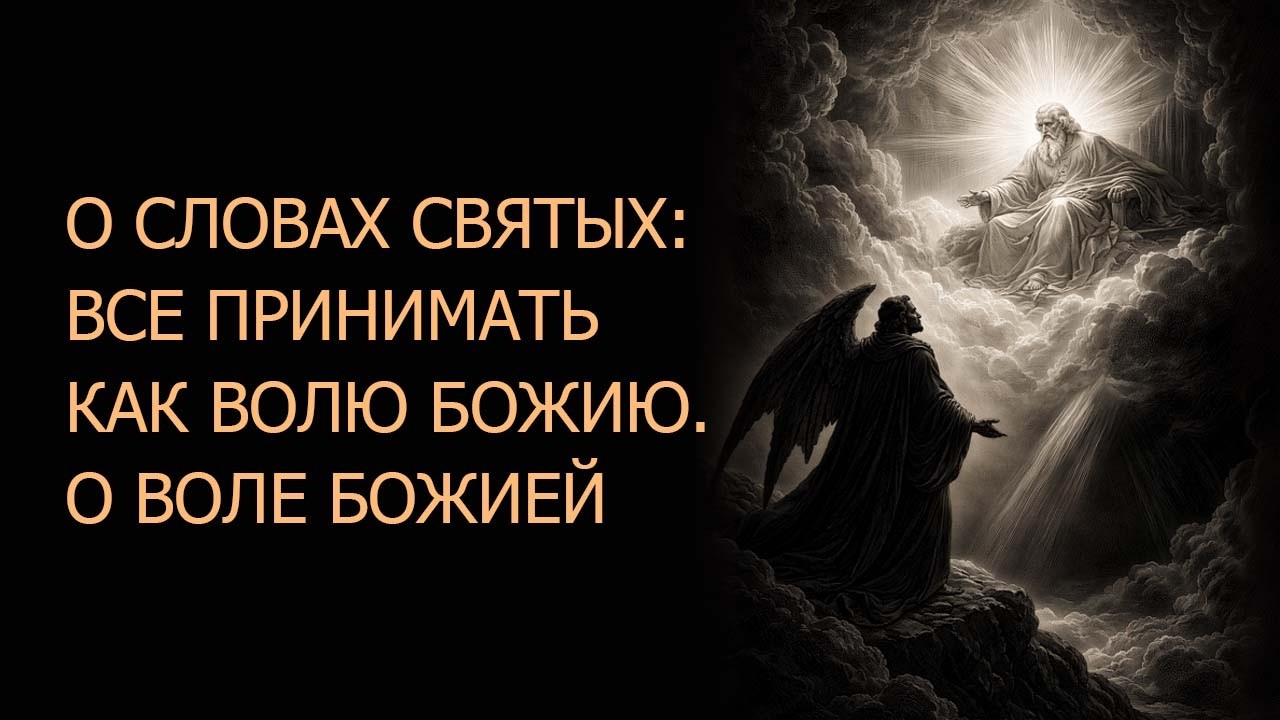 О словах святых: все принимать как волю Божию. О воле Божией.