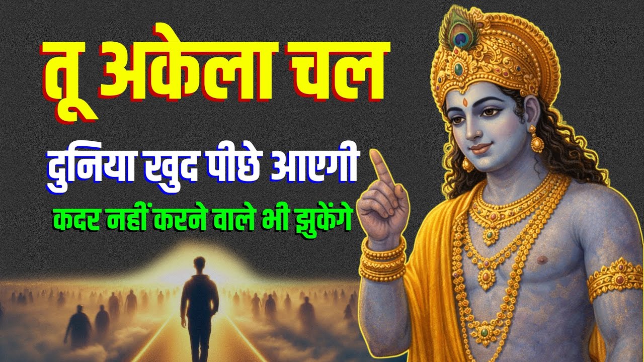 अकेले चलना सीखो, दुनिया खुद पीछे आएगी 🔥 | Powerful Motivation | Krishna Vani