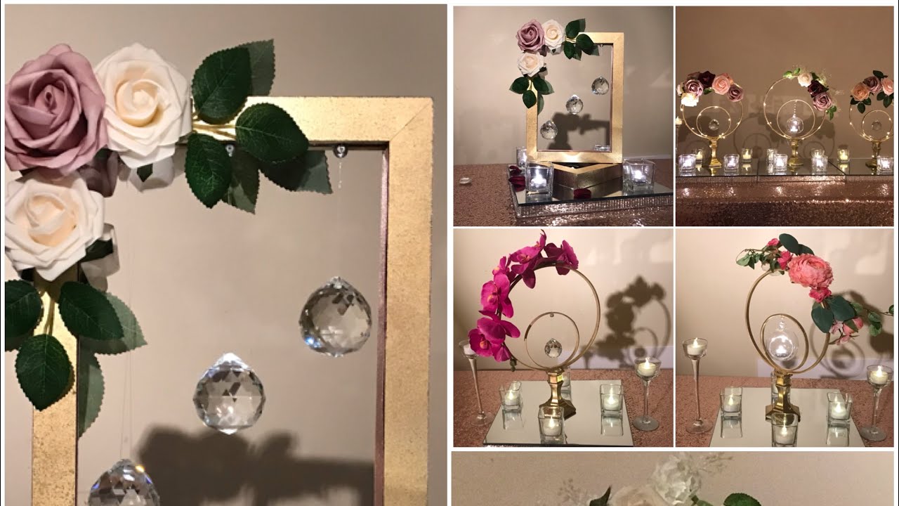 DIY- Frames & Embroidery Hoops centerpiece DIY- bridal shower Decor