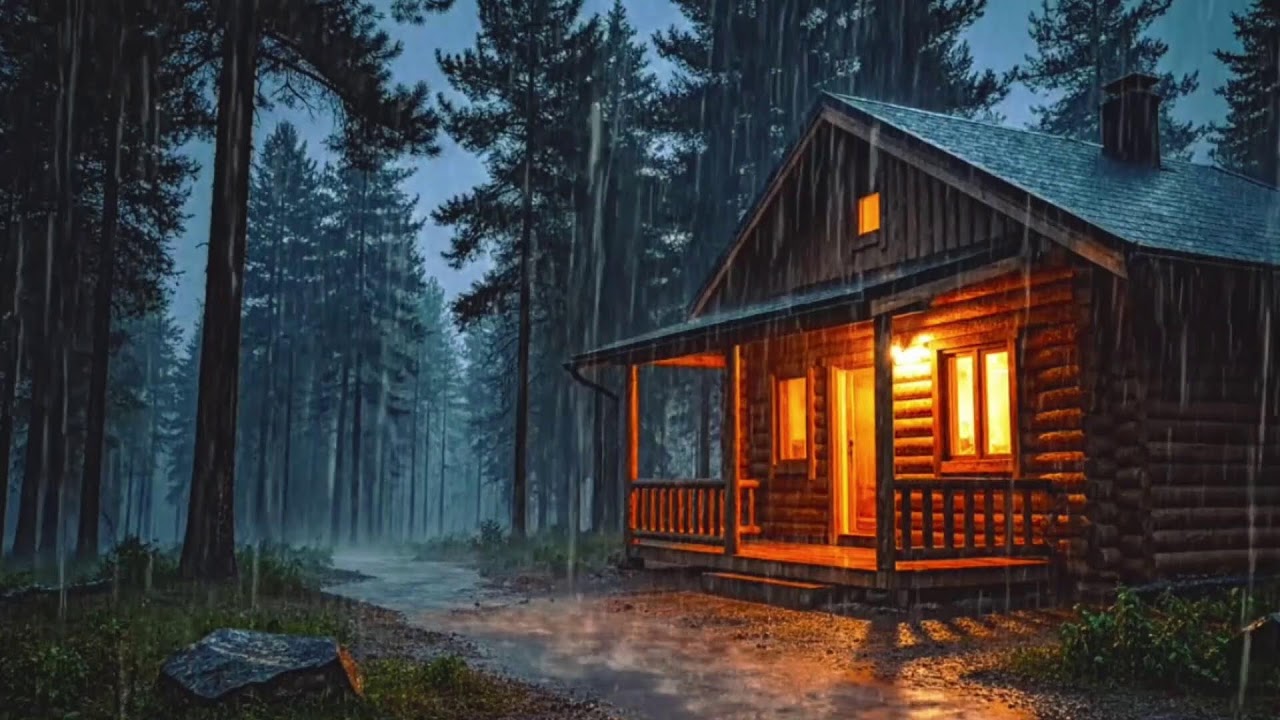 Rainy Night with Thunder | Peaceful Storm Sounds for Anxiety Relief | HEAVY RAIN | RAIN SOUNDS