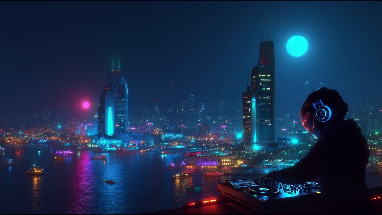 Neon Harbor After Midnight &ndash; Calm Synthwave for Night Focus