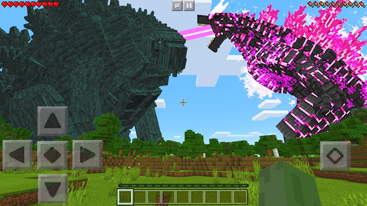 Я нашел EVOLVED GODZILLA против GODZILLA EARTH в Minecraft Pocket Edition...