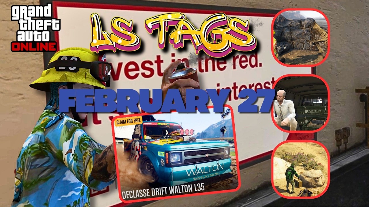 FREE DRIFT CAR THIS WEEK| LS TAGS, SHIPWRECK, GUN VAN Locations - FEBRUARY 26| GTA ONLINE