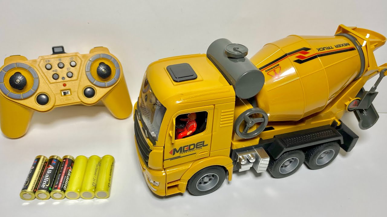 Unboxing Truck Remote Control, RC Truck Mixer Engineering Vehicle Scale 1/20, Excavator Gear