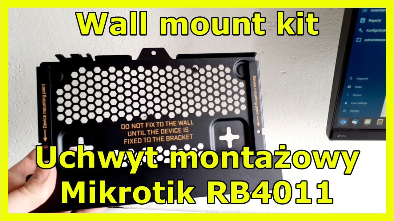 uchwyt montażowy do ściany mikrotik routerboard rb4011 wifi - wall mount kit