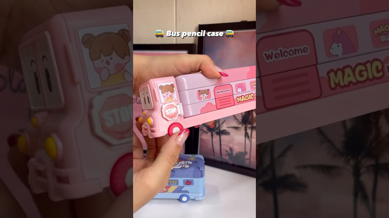 Bus pencil case! #bus #pencil #case #stationery #diy #craft #trending #viral #ytshorts #shortsvideo