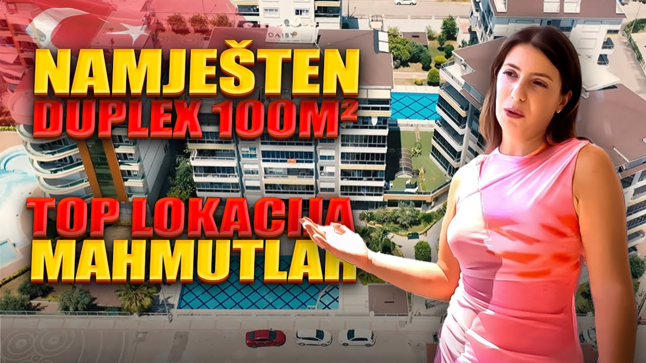 Luksuzni Duplex 100m² – 50m od Plaže u Mahmutlaru!