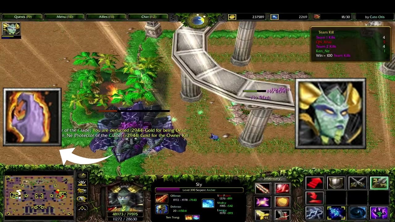 [Warcraft 3] — Legend Of Dragon v99 –  Domination 🐍 Medusa → 🌷 (Nhóc Ác) #Ken_Ne