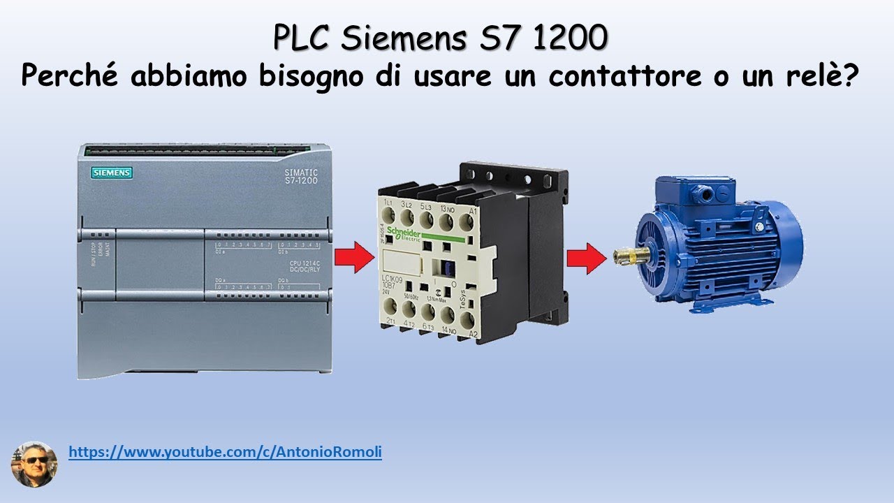 PLC Siemens S7 1200: perché e come utilizzare contattori e relè