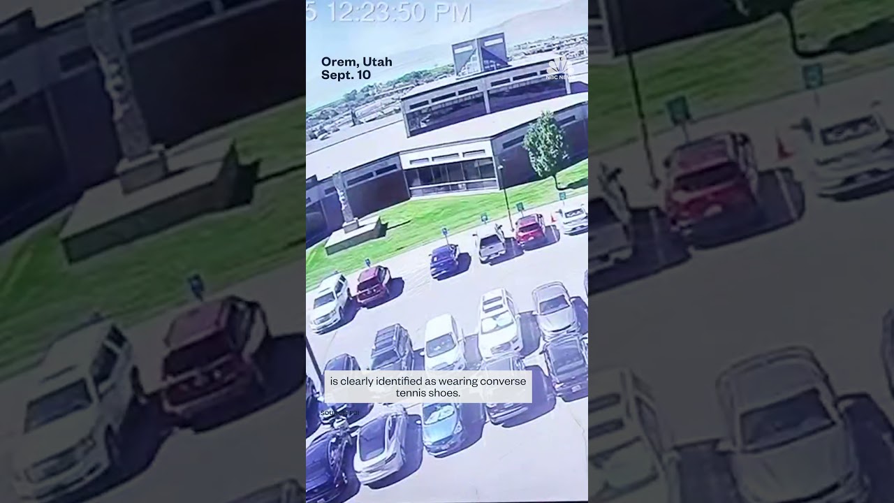 Video shows person escaping after Charlie Kirk shooting