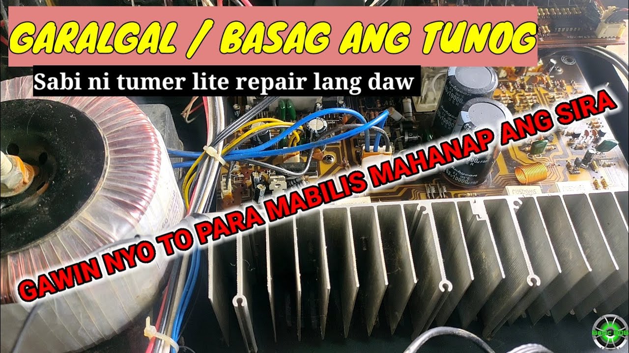 Amplifier na basag o garlgal ang tunog , ito ang sempling solosyon