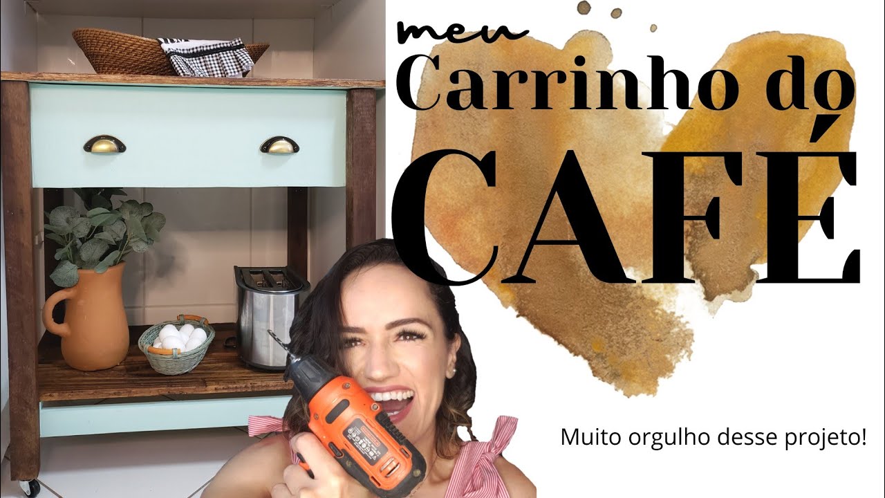 Como fazer um carrinho de café super funcional/ Do lixo ao luxo/ farmhouse decor/ Trash to treasure