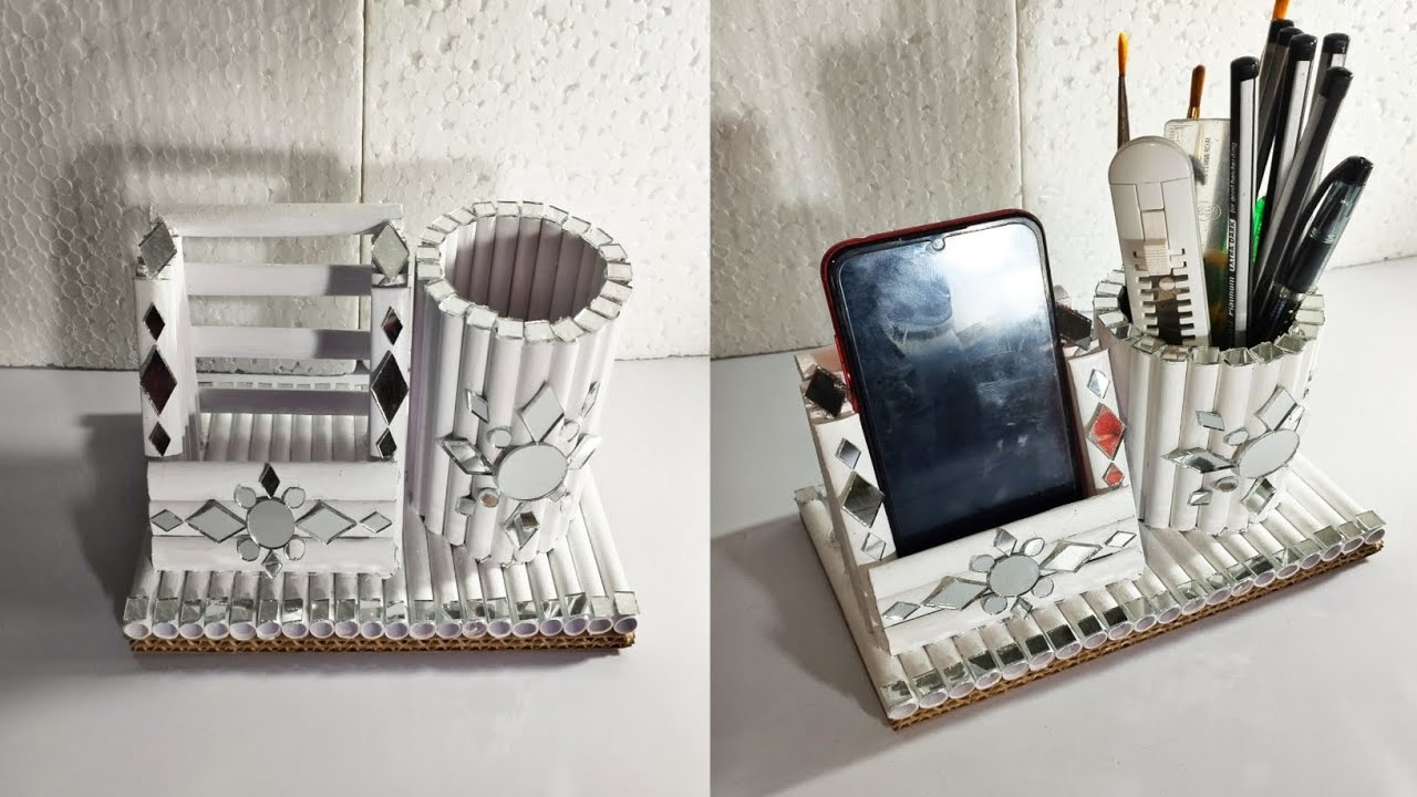 DIY - Making Pen Holder with  Waste Paper | Pen Holder Organizer | Paper Crafts