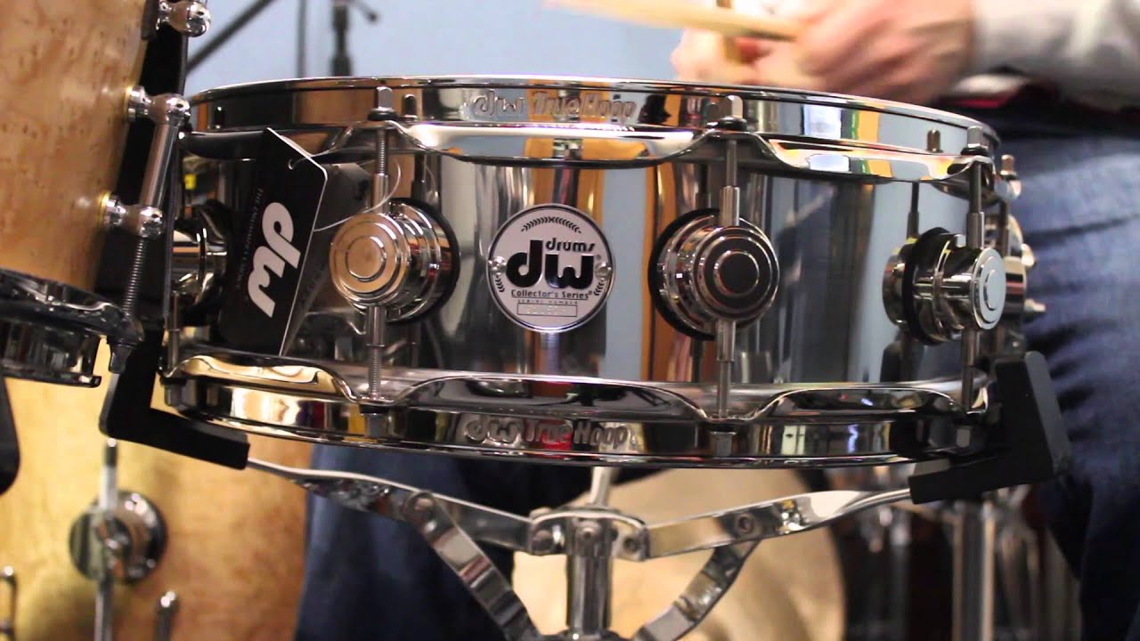 DW Collectors Stainless Steel Snare w/ Nickel Hardware 4.5x14 - The Drum Shop North Shore