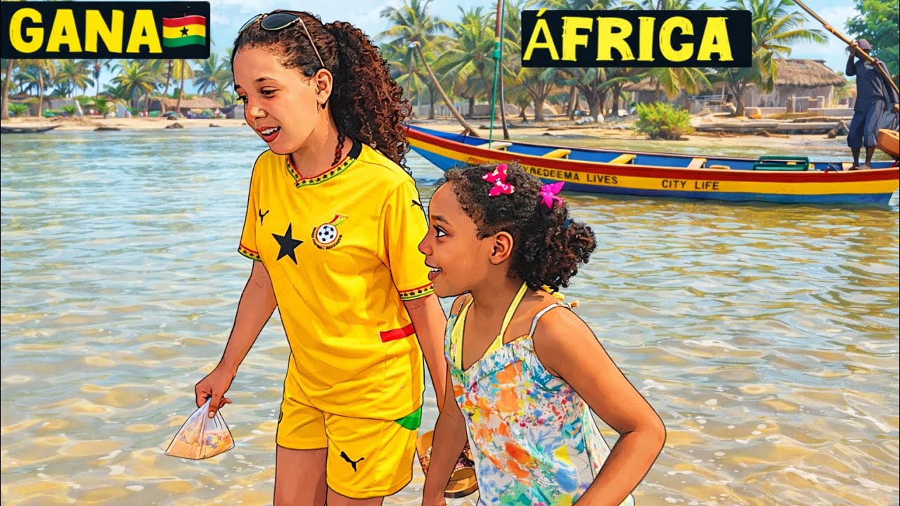 Você não vai acreditar onde levei minha família brasileira em Gana 😱🌊