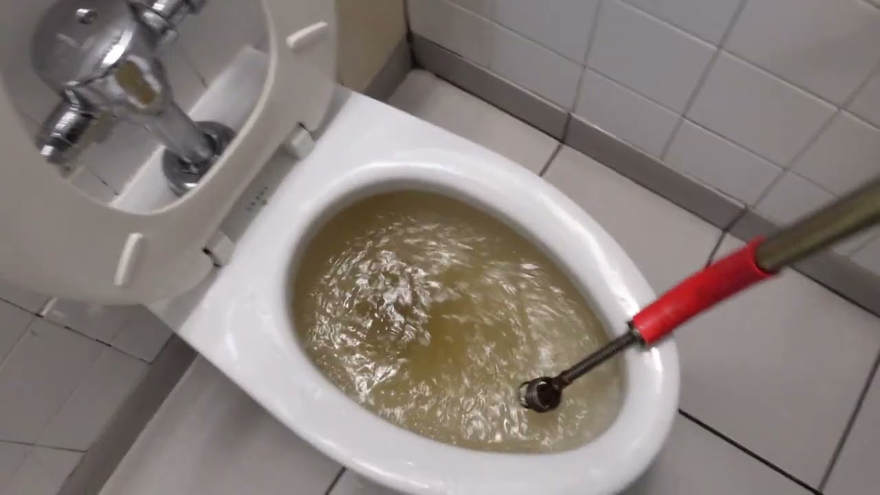CLOGGED Public Washroom Toilet