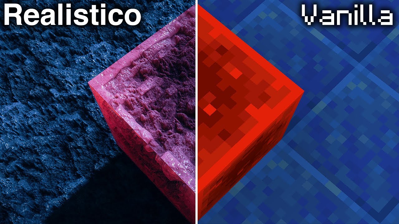 Realistico & BSL vs Vanilla Minecraft [4K/60FPS]