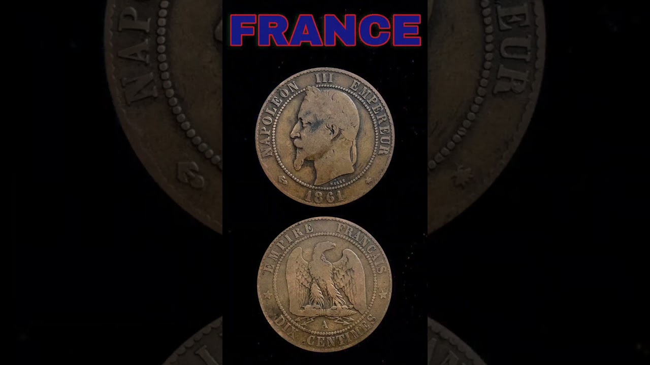 France 10 cenrimes 1861.#shorts #coinnotesz