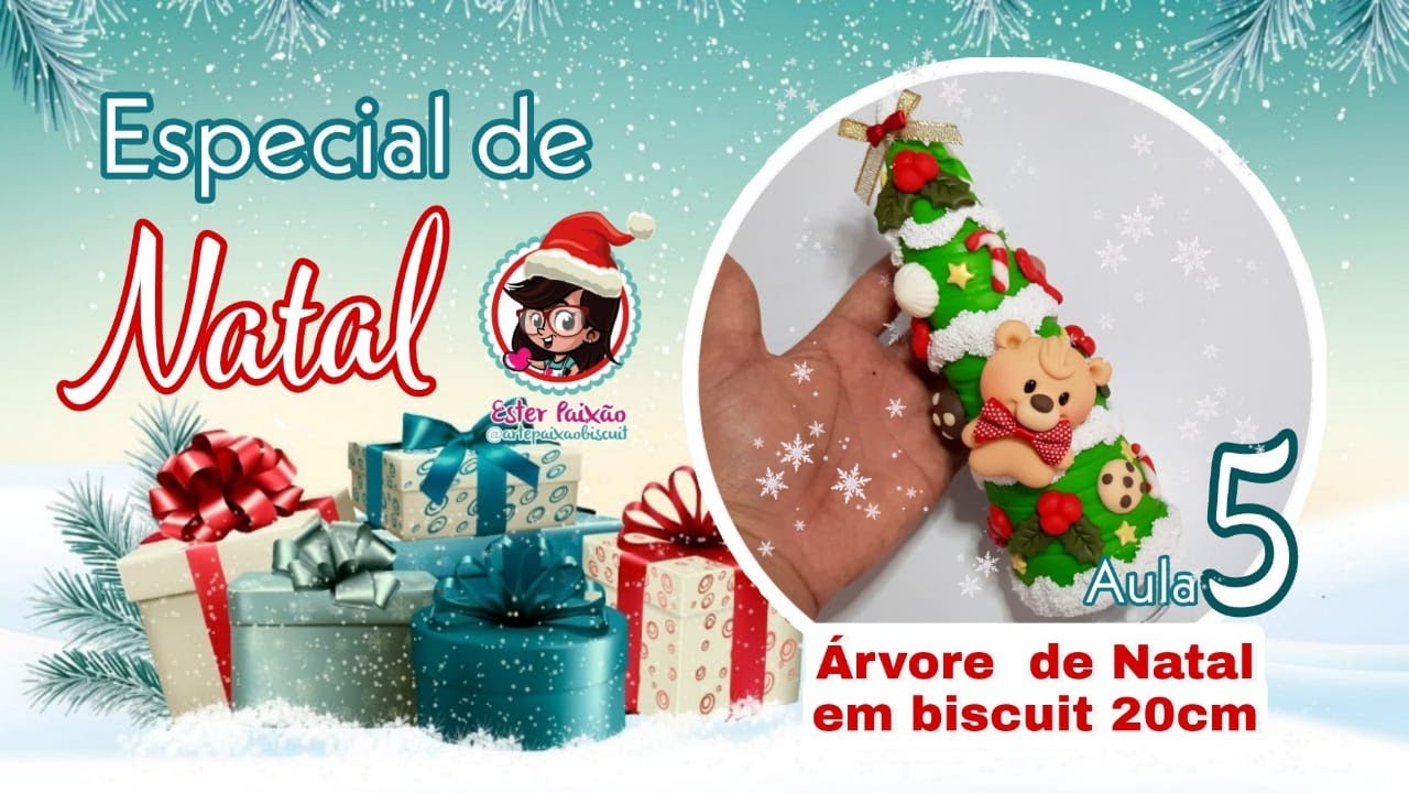 DIY Árvore de natal em biscuit - Especial Natal Aula 5