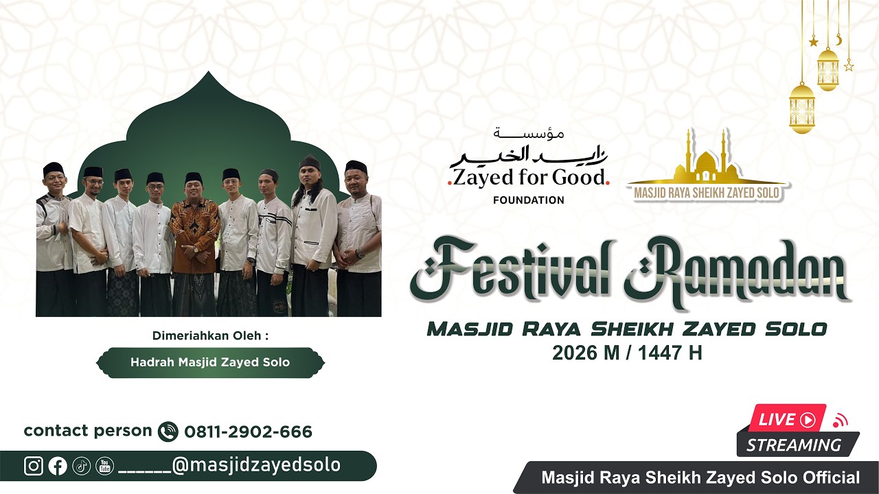 Festival Ramadan Day 1 Masjid Raya Sheikh Zayed Solo 1447H | 2026