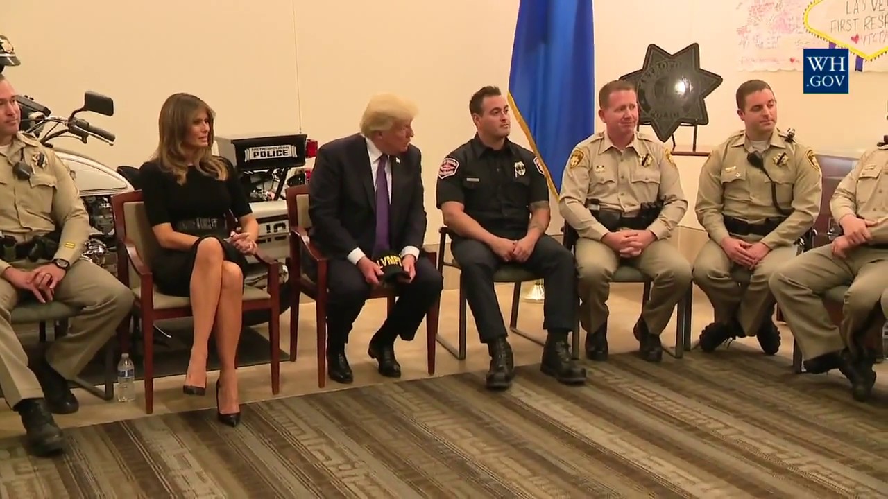 President Trump visits the Las Vegas Metropolitan Police Department