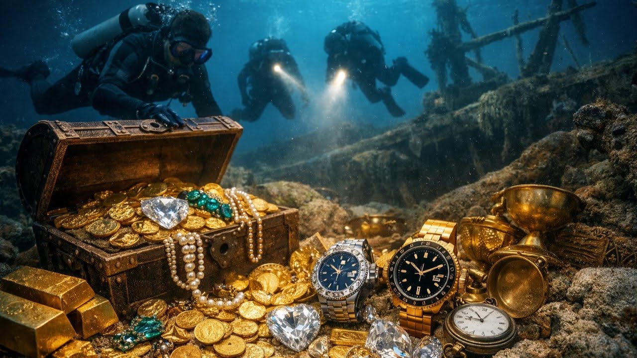 “Sunken Fortune Unearthed Gold, Diamonds, and Watches Worth Millions”