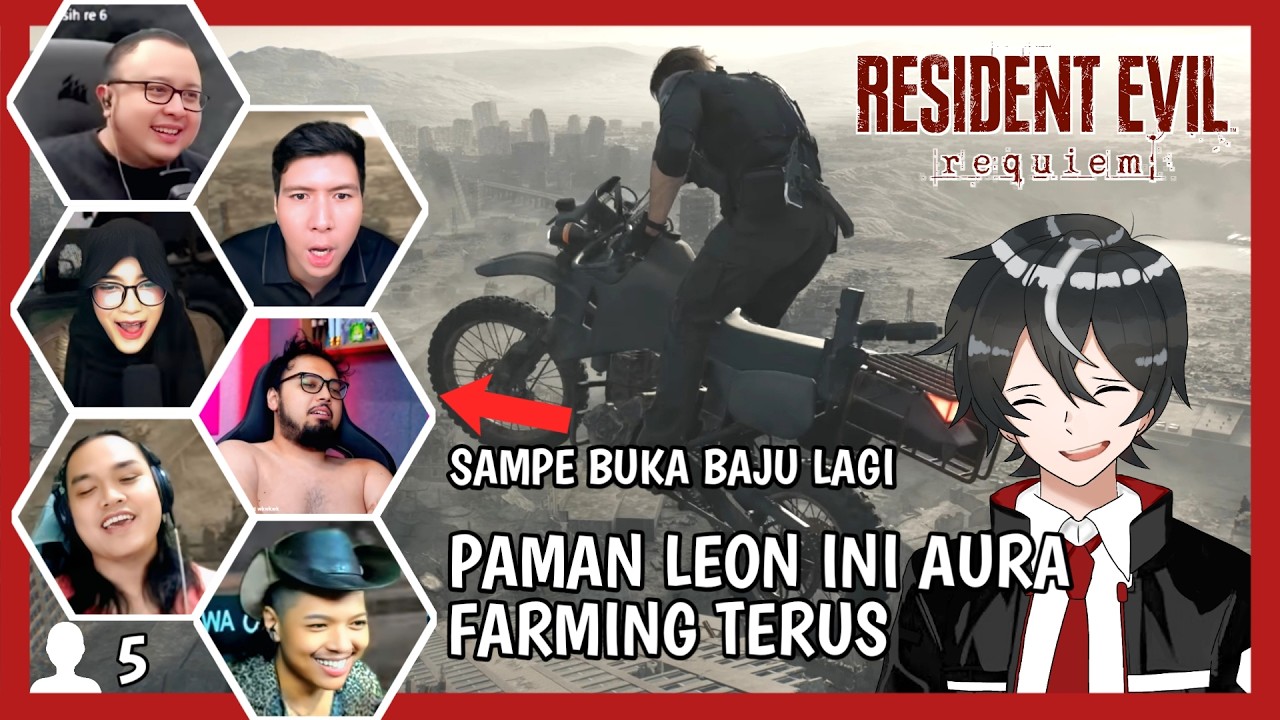 【Reaksi Gamers】Aksi Leon Lompat Dari Gedung Pakai Motor | Resident Evil Requiem