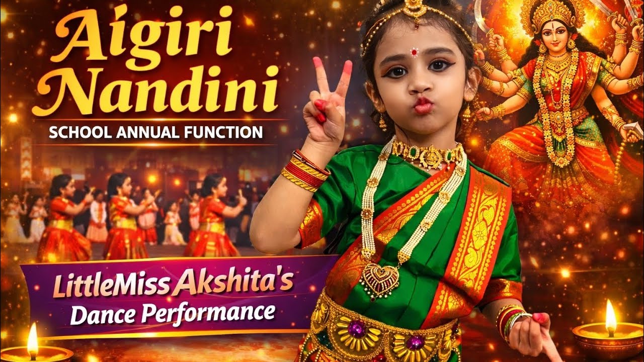 Aigiri Nandini Group Dance | School Annual Function | LittleMissAkshita
